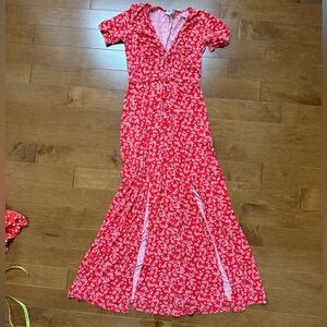 ASOS SIZE 6 Floral Red Dress